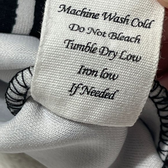 Anthropologie Mine Print Crop Top Womens Size M Black White Split Shoulder Strap - Picture 11 of 11